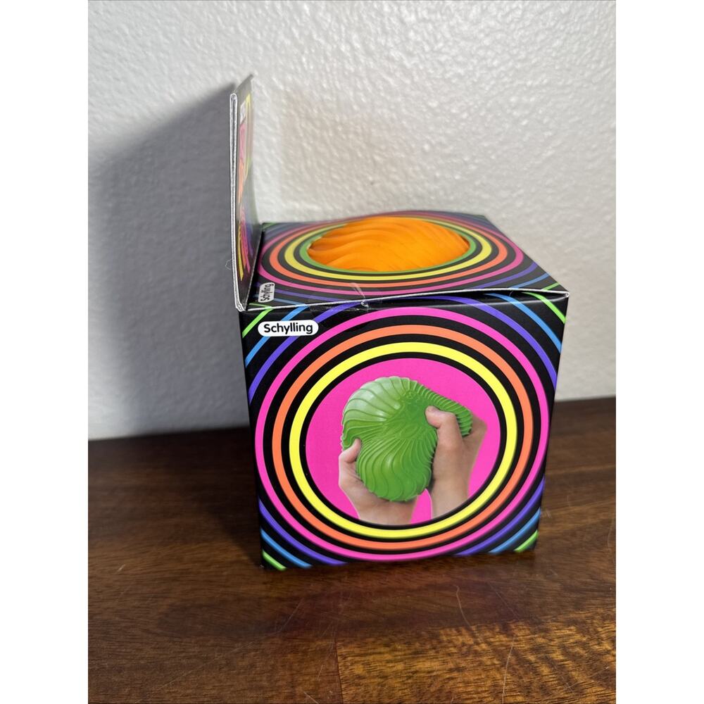 Orange Schylling Super Nee Doh Ripples Tear-Resistant Squeeze Ball - Picture 4 of 5